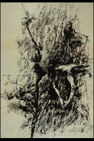 Folge Knochenholz, 2006, Chinatusche, Rohrfederzeichnung, Japan Papier (Buetten) 87,5x 64,5 cm (WV 01450).jpg